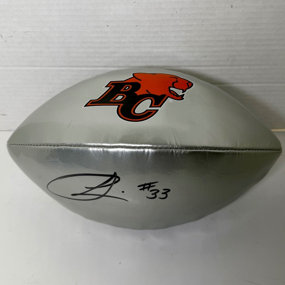 Wilson BC Lions Andrew Harris‎ Signed Autographed CFL Football Silver WTF1501